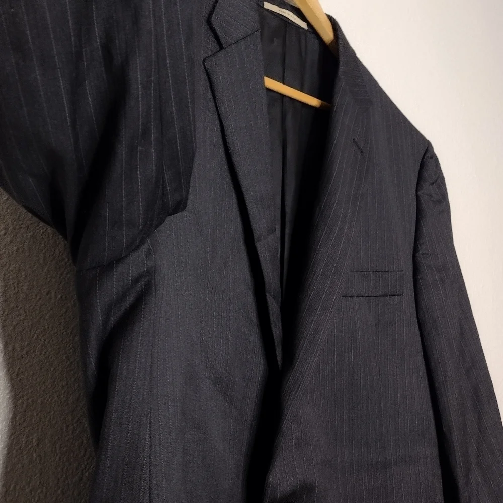 Burberry Men's 100% Wool Pinstripe Business Office Button Sport Coat Blazer Sz44